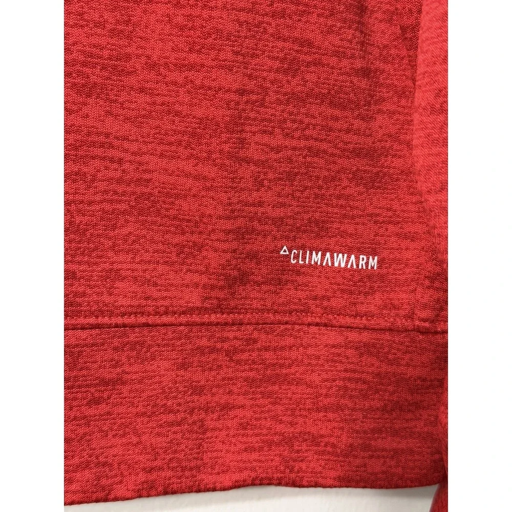 Adidas Mens Athletics Team Issue Pullover Hoodie Sweatshirt Red Soft - Large‎